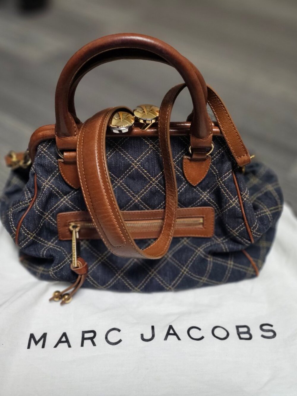 RARE! MARC JACOBS Denim STAM Bag - Picture 2 of 8